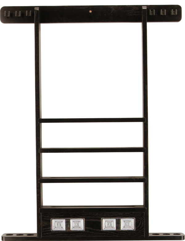Score Counter Deluxe 6 Cue Wall Rack - Midnight